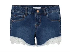 Name It dark blue denim blonde shorts